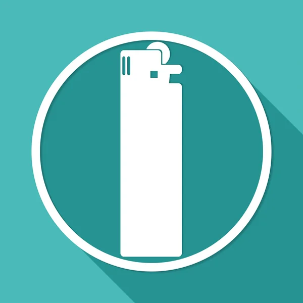 Icon of lighter, burning — Stock Vector