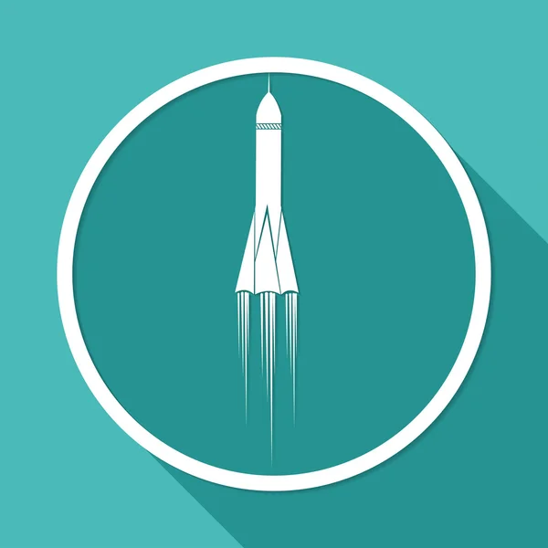 Icon of Rocket, space — Stock Vector