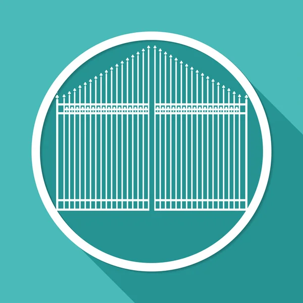 Icône de porte, clôture — Image vectorielle