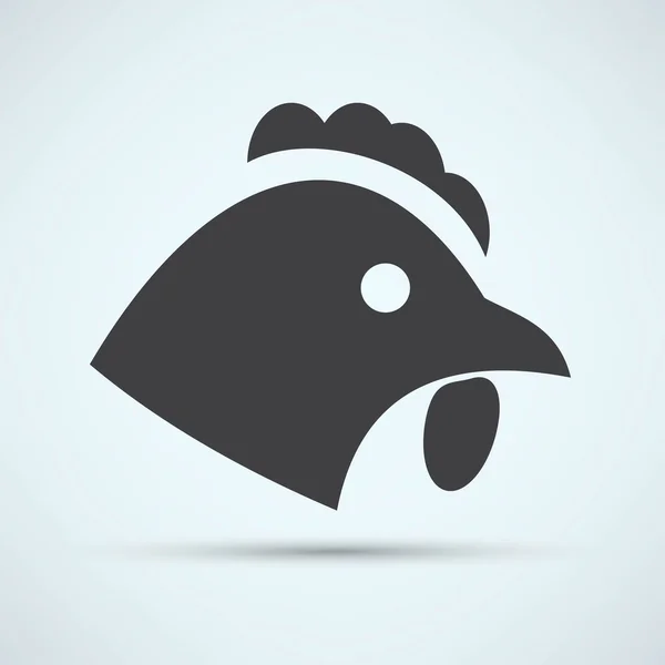 Pollo, icono de pájaro — Vector de stock