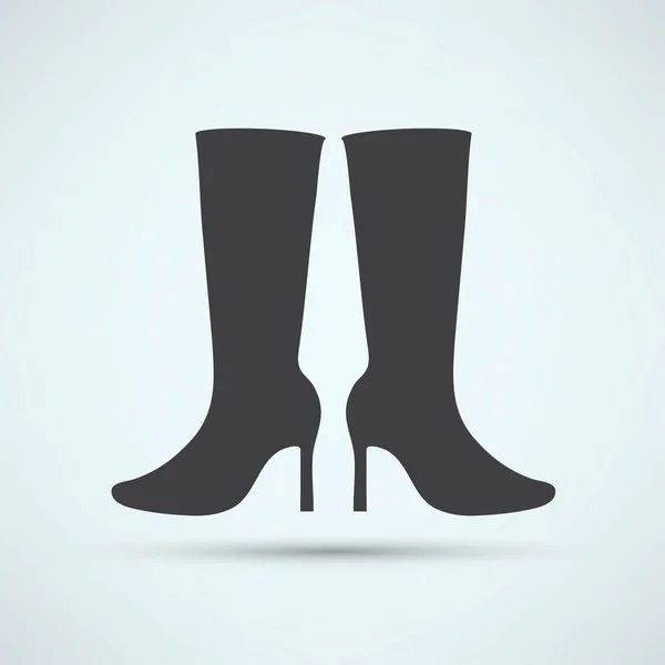 Woman Boots Icon — Stock Vector