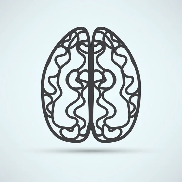 Cerebro, icono de mente — Archivo Imágenes Vectoriales