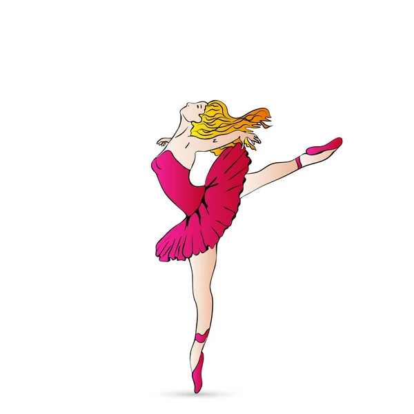 Ballerina, dancer cartoon symbol — Wektor stockowy