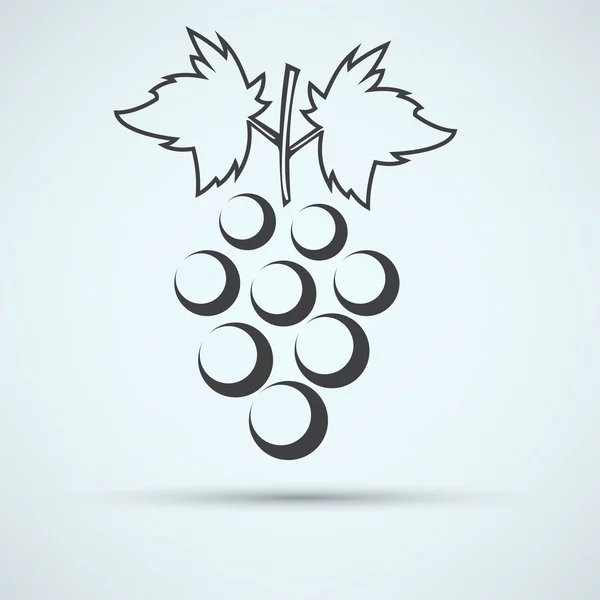 Ікона з винограду, вино — стоковий вектор