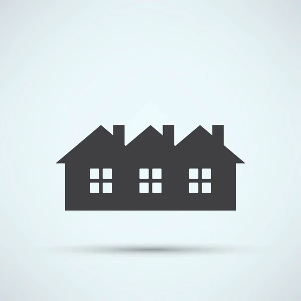 Huis, het platform pictogram — Stockvector