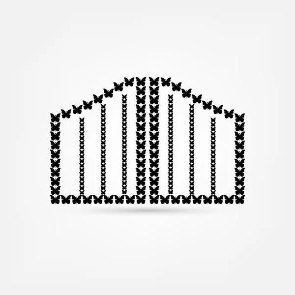 Gate, fence icon — Stock Vector