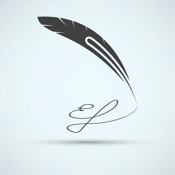 Pluma, icono de escritura — Vector de stock