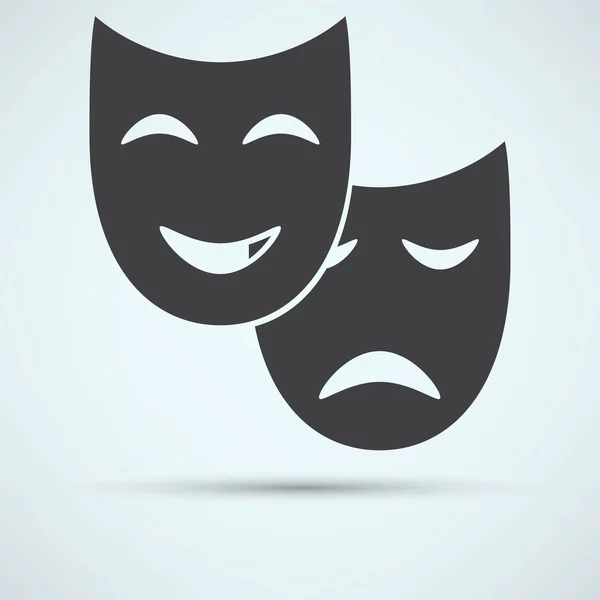 Divadelní masky ikona — Stockový vektor