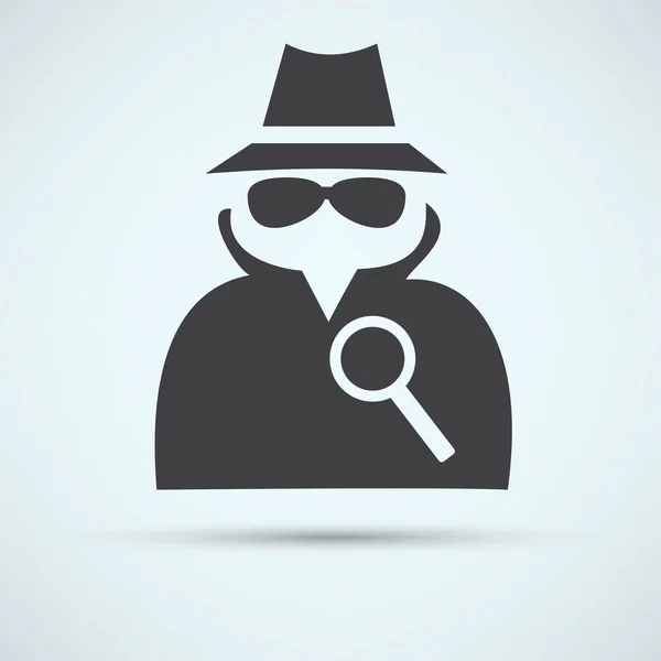 Icono del agente del servicio secreto — Vector de stock