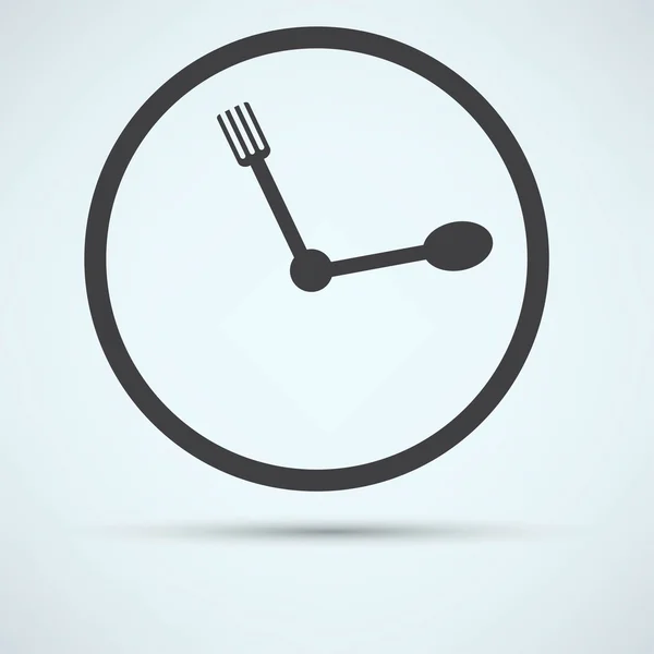 Tempo per mangiare icona, pranzo — Vettoriale Stock
