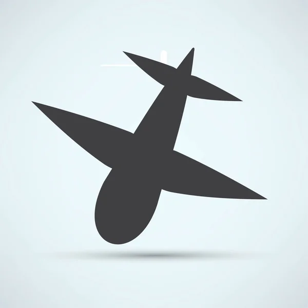 Vliegtuig, lucht reizen symbool — Stockvector