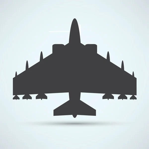 Askeri uçak sembolü — Stok Vektör