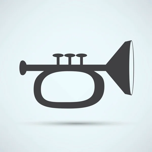 Trompeta, icono de la música — Vector de stock