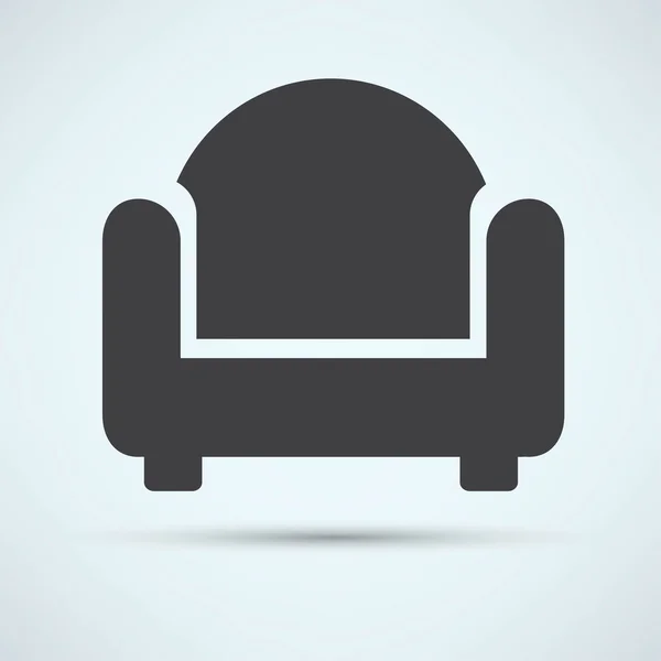 Stol, fåtölj, möbler ikonen — Stock vektor