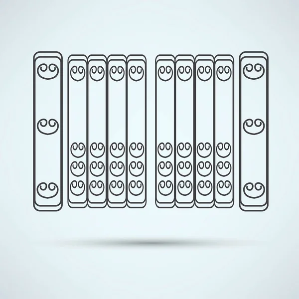 Gate, fence icon — Stock Vector