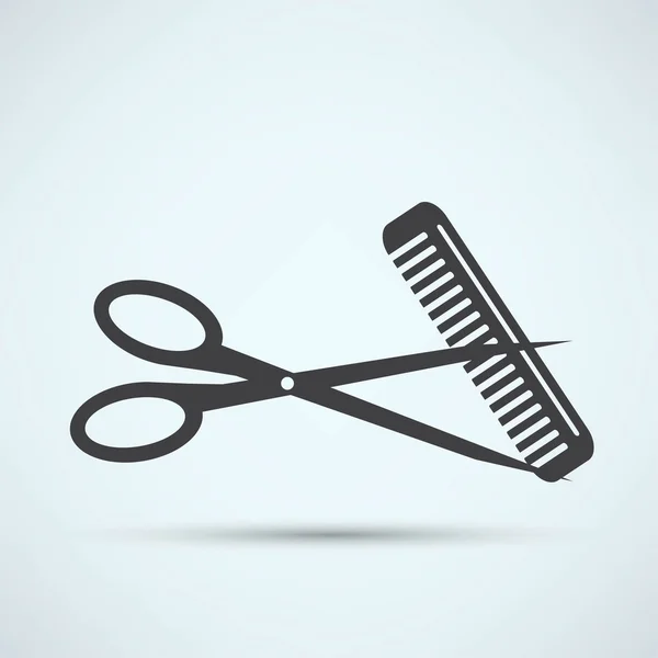 Scissors, comb, hairdresser icon — Stock Vector