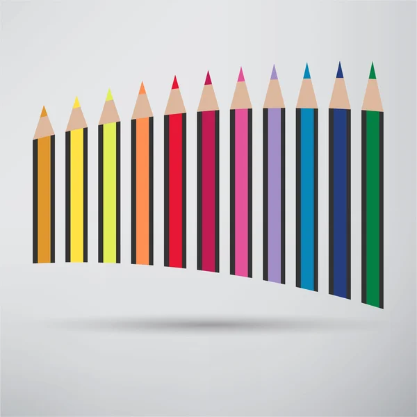 Colored pencils icon — Stock Vector