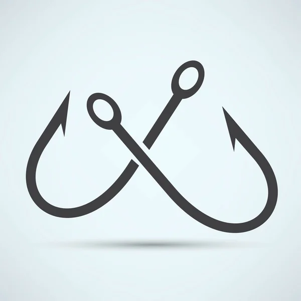 Two crossed fishing hook Vector Art Stock Images Depositphotos