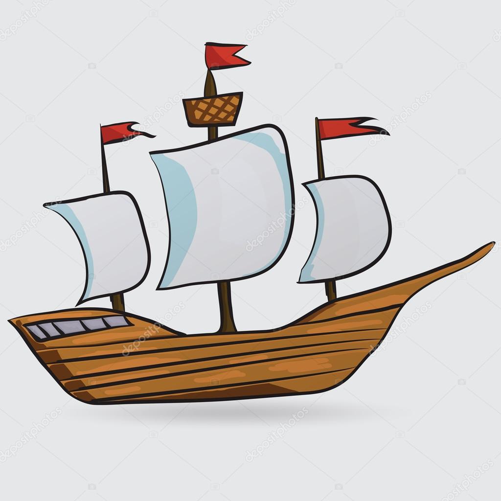 Sailing vessel, ship icon