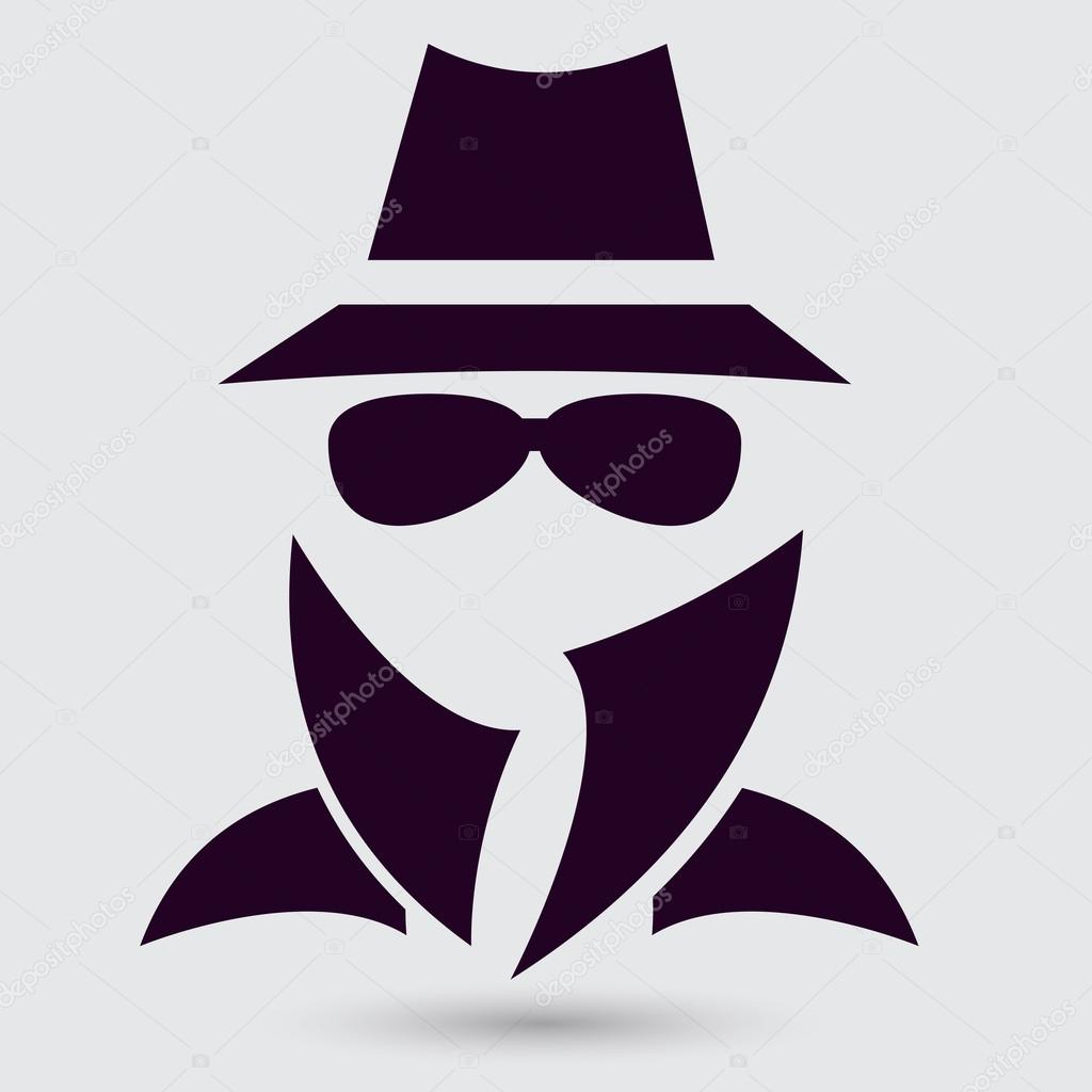 Secret service agent icon