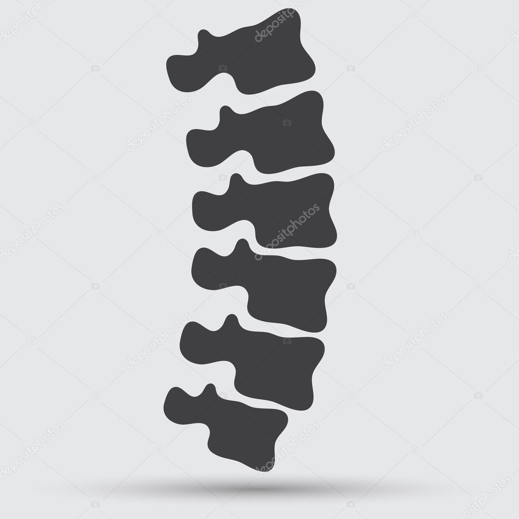 Spine diagnostics symbol design. vector illustration isolated on white