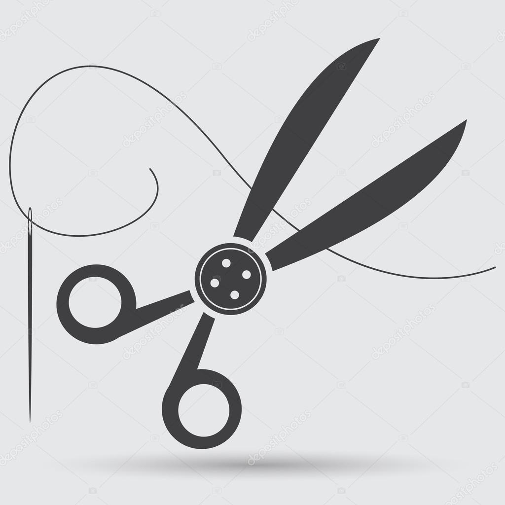 Scissors, sewing, fashion icon