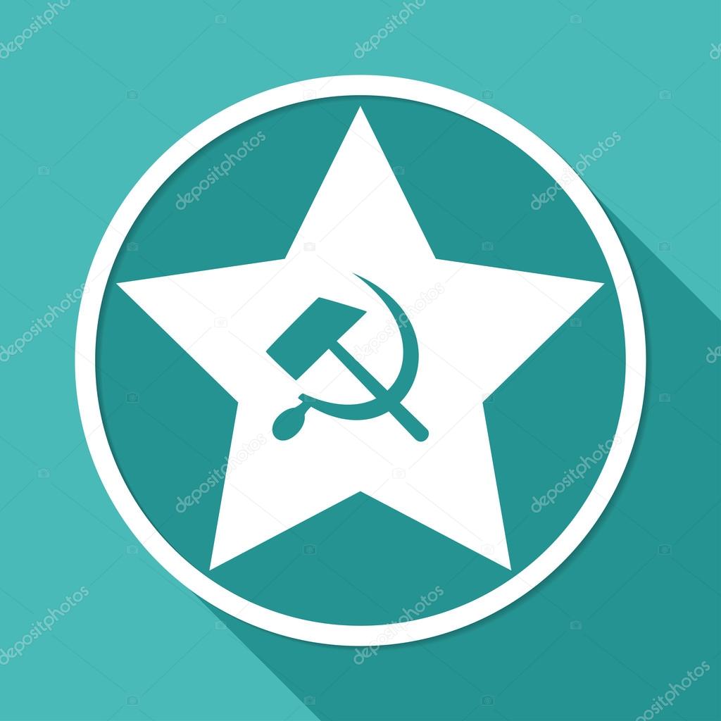 hammer, sickle, star icon