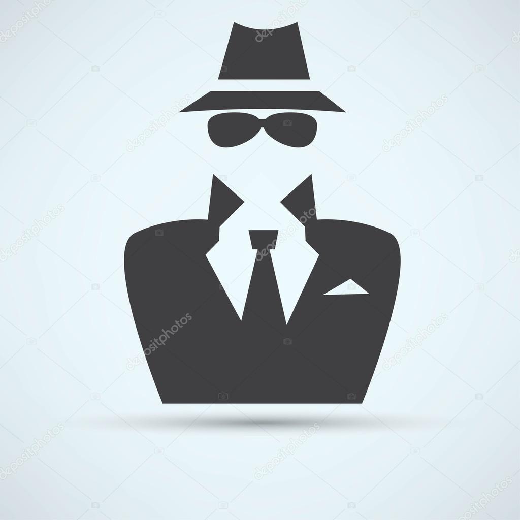 Secret service agent icon