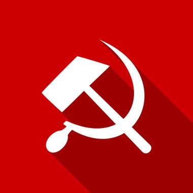 Sickle, hammer, communist icon clipart