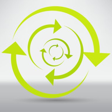 Abstract circle arrows icon
