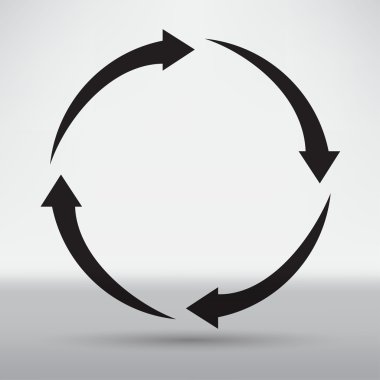 Abstract circle arrows icon