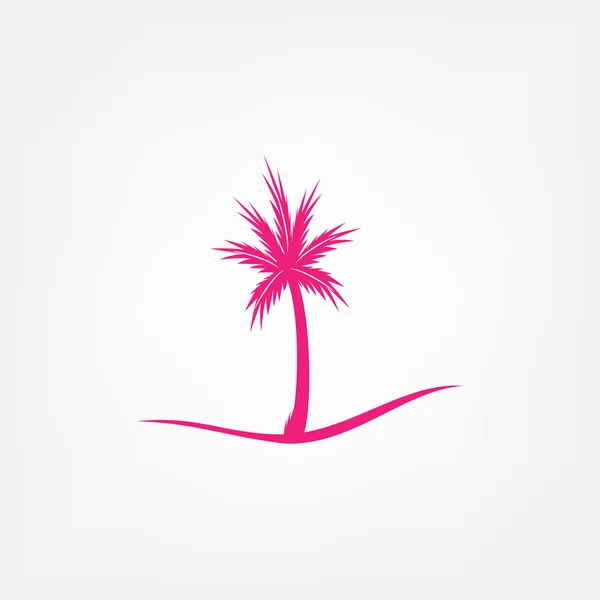 Palmera, icono de viaje — Vector de stock