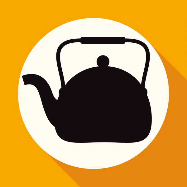 Pictogram van thee zetter, theepot — Stockvector