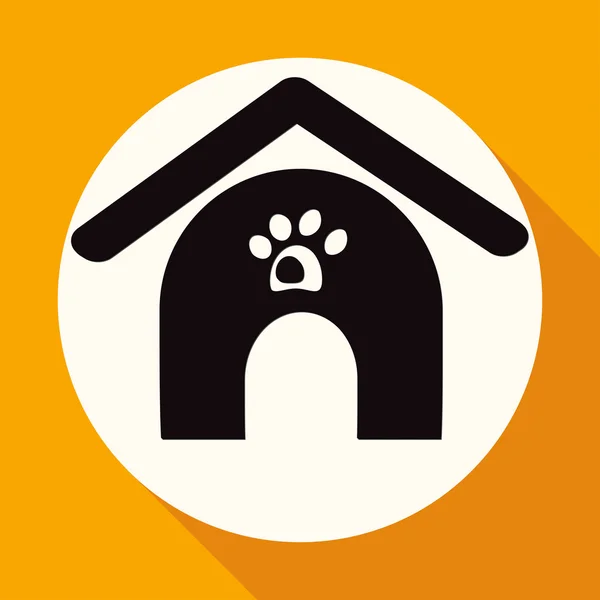 Icono de casa de perro — Vector de stock