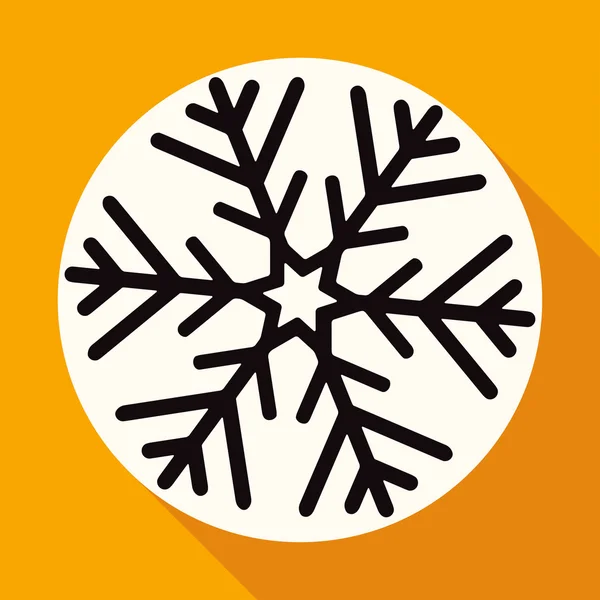 Jul snöflinga ikonen — Stock vektor