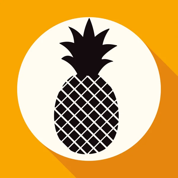 Ananas, frukt ikonen — Stock vektor