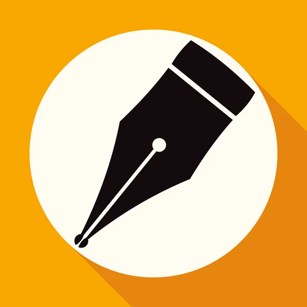 Icono de pluma, escritura — Vector de stock