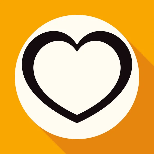 Hjärta, kärlek ikonen — Stock vektor