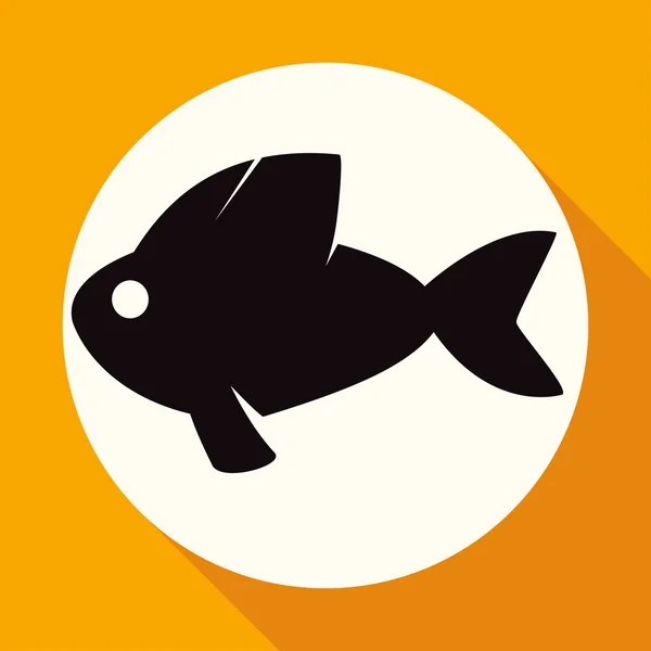 Icono de Pescado, mariscos — Vector de stock