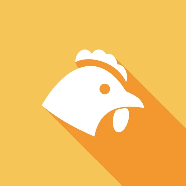 Kuře, slepice, pták ikonu — Stockový vektor