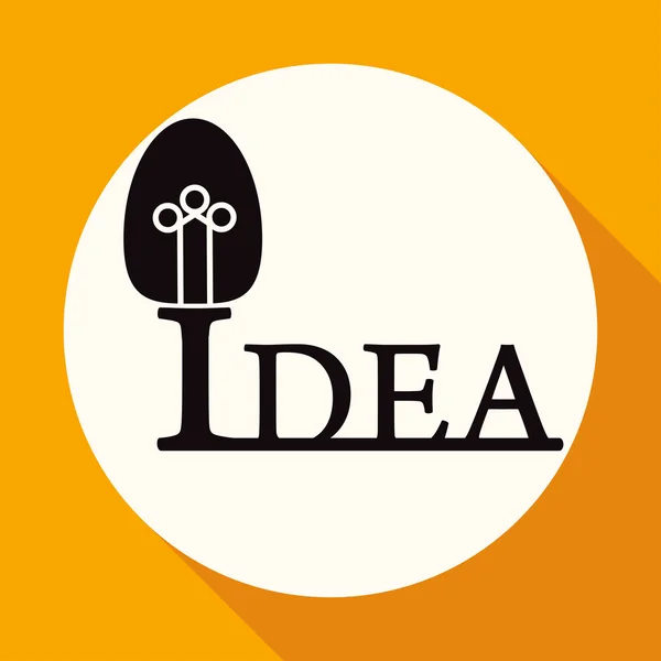 Icona della lampadina, idea — Vettoriale Stock