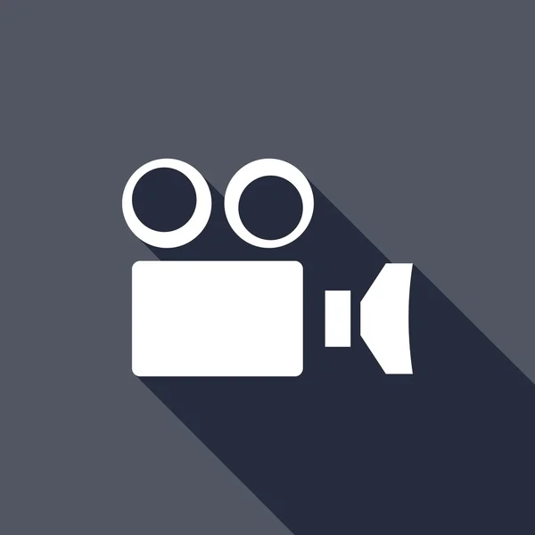 Câmera de filmadora, ícone de cinema — Vetor de Stock