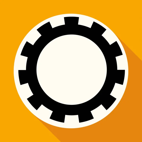 Pictogram van gear wheel, instellingen — Stockvector