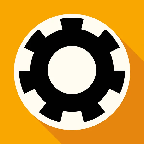 Pictogram van gear wheel, instellingen — Stockvector