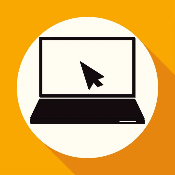 Laptop, computer pictogram — Stockvector