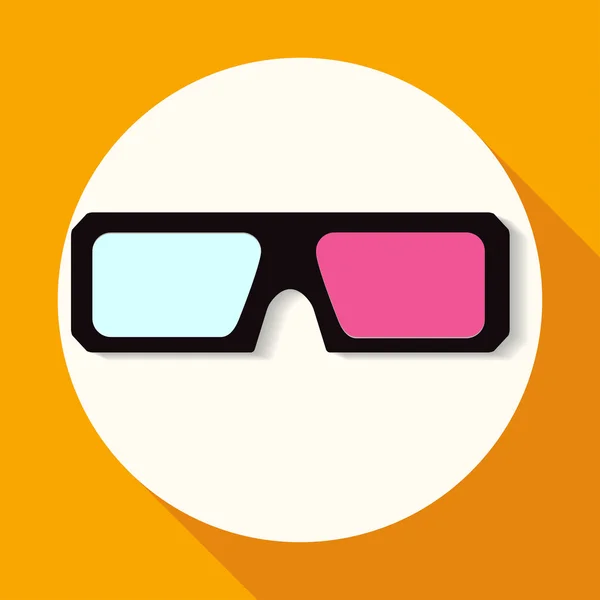 Icono de gafas 3d, cine — Vector de stock