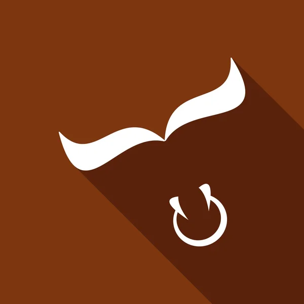 Stier, rodeo pictogram — Stockvector