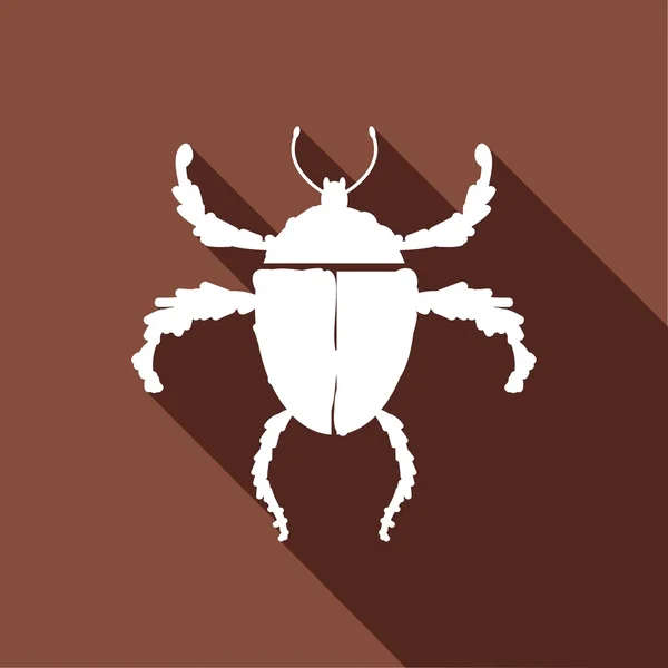 Scarabeo, icona degli insetti — Vettoriale Stock