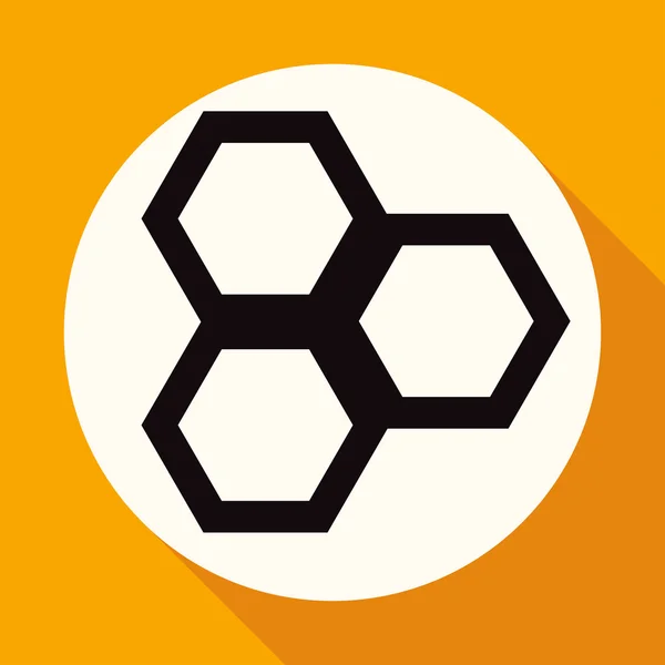 Honingraat, cellen pictogram — Stockvector