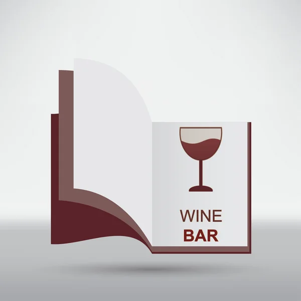 Menu, vinho, ícone de bar — Vetor de Stock